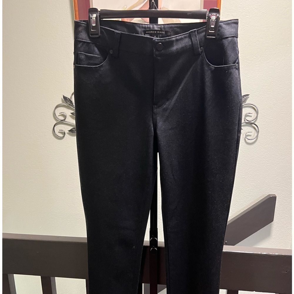 NWOT Andrew Marc Black Women's Trousers Size 6 #DP313